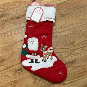 Pottery Barn Kids Red Rudolph Quilted Stocking
